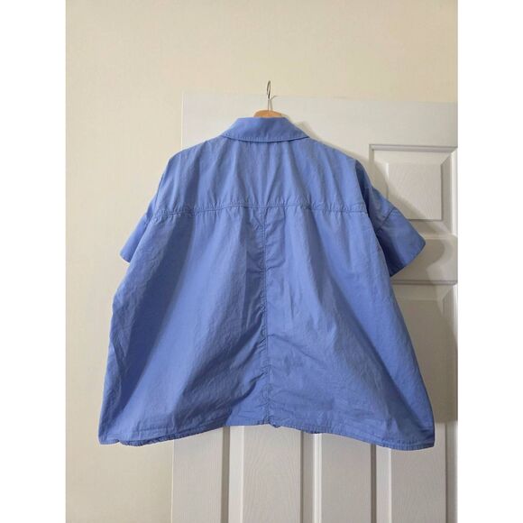 CO Cotton Poplin Blue Blouse Shirt L $595 - Picture 8 of 9